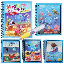 Load image into Gallery viewer, Montessori Coloring Book Doodle &amp; Magic Pen Painting Drawing Board For Kids Toys Magic Water Drawing Book Birthday Gift