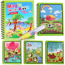 Load image into Gallery viewer, Montessori Coloring Book Doodle &amp; Magic Pen Painting Drawing Board For Kids Toys Magic Water Drawing Book Birthday Gift